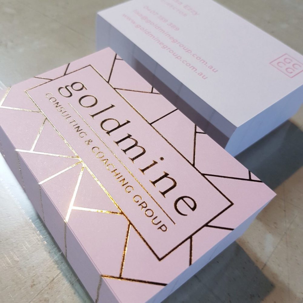 Gold Foil & Diecut Business Cards Talbot Press